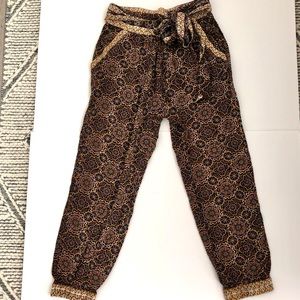 Printed Zara cotton relaxes trousers